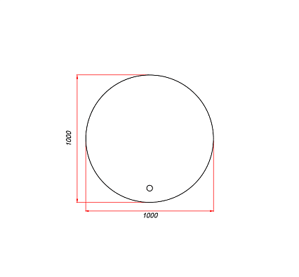 Зеркало ЗОВ 100x100 см с подсветкой ZD100