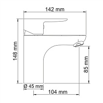 Смеситель для раковины WasserKRAFT Leine 3503