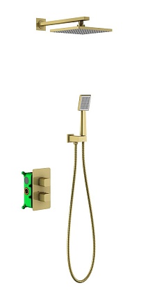 Душевой набор Timo Petruma SX-5059/17SM термостат, золото матовое