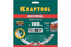 Диск алмазный сегментный по железобетону и бетону Kraftool Universal 180х22 мм 36680-180
