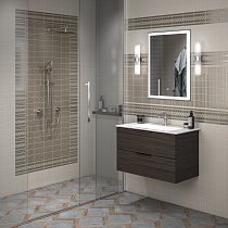 Тумба с раковиной Kerama Marazzi Piano 75 см дымчатый вяз