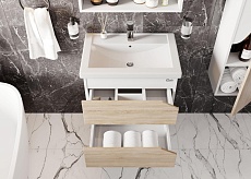 Мебель для ванной Onika Фридом 60 см белый/дуб сонома