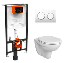 Подвесной унитаз VitrA S10 SpinFlush 9842B003-7206 с микролифтом, инсталляцией