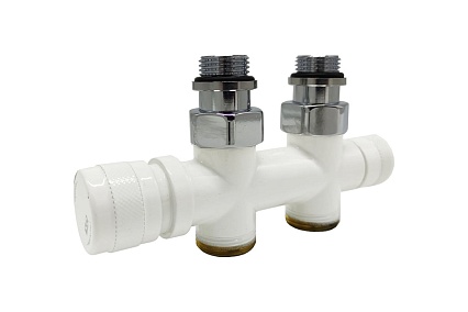 Узел нижнего подключения SR Rubinetterie прямой 1/2"х3/4"Е Белый 0682-1500VCEA
