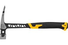 Цельнокованый молоток каменщика Denzel 680 г, двухкомпонентная обрезиненная рукоятка 10633