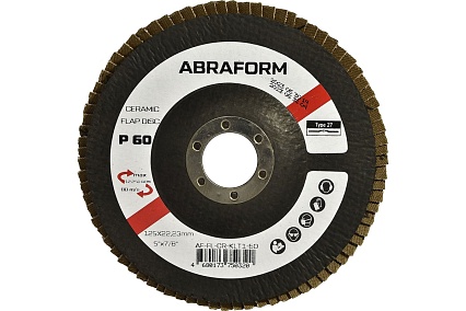 Круг лепестковый FlapLine CR, 125 мм, P60, прямой ABRAFORM AF-FL-CR-KLT1-60
