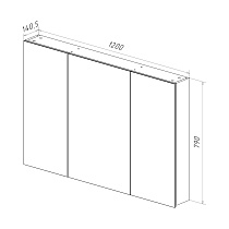 Зеркальный шкаф Lemark Universal 120x80 LM120ZS-U, белый глянец