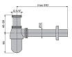 Сифон для раковины Alcaplast A431 выпуск 32