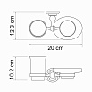 Держатель для стакана WasserKRAFT Ammer K-7026 с мыльницей, матовый хром