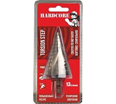 Сверло по металлу шаговое спиральное 6-35 мм, 13 ступеней, Р6М5 Hardcore 144635