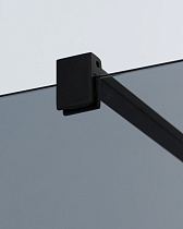 Душевая перегородка Cezares LIBERTA-L-2-120-GR-NERO 120x195 тонированный графит, профиль черный