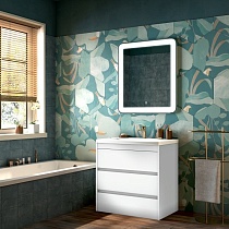 Мебель для ванной Art&Max Family 75 см напольная Bianco Lucido