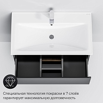 Мебель для ванной Am.Pm X-Joy 80 см подвесная, черный матовый