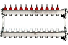 Коллектор нерж. Wester MUFS 1&quot;-3/4 в сборе с расходомерами на 11 выходов 0-32-1518