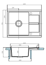 Кухонная мойка Акватон Делия 65 см, кофе