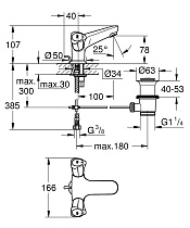 Смеситель для раковины Grohe Costa L 21390001