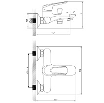 Смеситель для ванны Iddis Male MALSB00i02WA