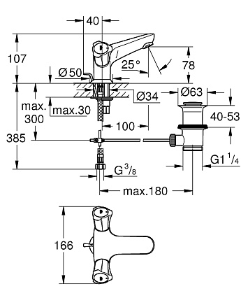 Смеситель для раковины Grohe Costa L 21390001