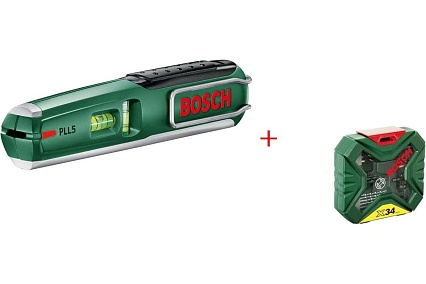 Набор оснастки X-Line 54 + лазерный уровень PLL 5 Bosch 2.607.017.149