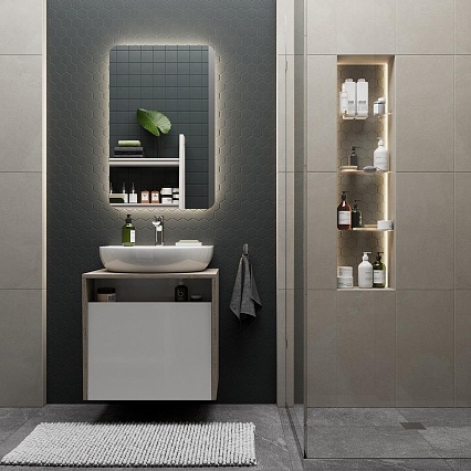 Мебель для ванной Kerama Marazzi Pro 60 см белый глянец