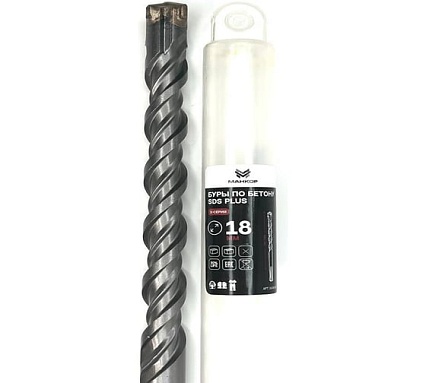 Бур по бетону МАНКОР 18x160 мм, SDS-plus, Х-тип 18.160.4P
