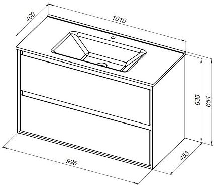 Мебель для ванной Aquanet Милан 100 см дуб светлый Мебель для ванной Aquanet Милан 100 см дуб светлый