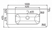 Тумба с раковиной Iddis Brick 100 см подвесная BRI10W1i95K, белый