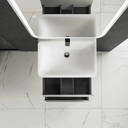 Мебель для ванной AQUAme S4 60 см белый глянец