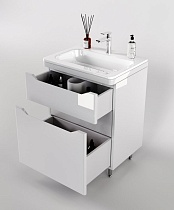 Мебель для ванной Style Line Марелла Люкс Plus 60 см напольная, белый глянец