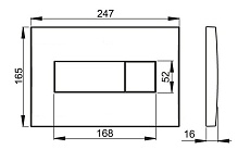 Кнопка смыва AlcaPlast M370 белый