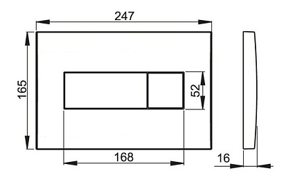 Кнопка смыва AlcaPlast M370 белый