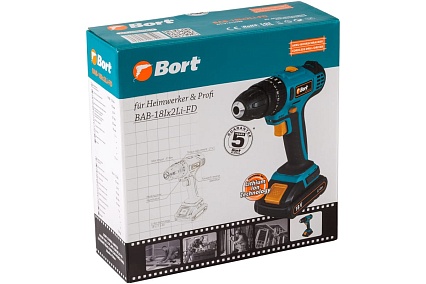 Аккумуляторная дрель-шуруповерт Bort BAB-18Ix2Li-FD 91275998