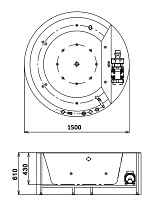 Акриловая ванна Gemy G9230 K 150x150