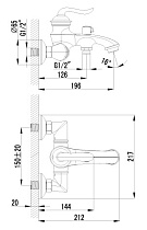 Смеситель для ванны Lemark Brava LM4712G золото