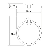 Вешалка для полотенец WasserKRAFT Rhein K-6260 кольцо