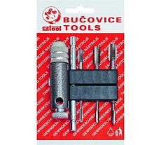 Набор метчиков-бит Bucovice Tools BIT4 M3-M10, HSS, с цанговым воротком 948410