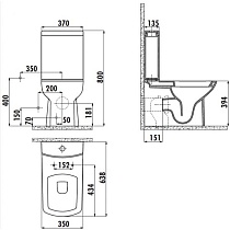 Чаша для унитаза Creavit Lara LR360-11KI00E-0000 красный