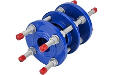 Демонтажная вставка DN.ru ДВ-GGG400-3Ф EPDM Ду50 Ру10/16 чугунная, трехфланцевая D350-01164