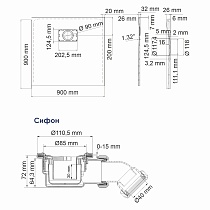 Поддон для душа WasserKRAFT Main 41T03 90x90 квадрат