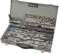 Набор метчиков и плашек VOLKEL M3-M12 HSS-G 44 предмета V49111