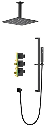 Душевой набор Timo Selene SX-2229/03SM с термостатом, черный