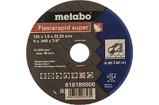 Круг отрезной Flexiamant S по стали для УШМ (125х22,2 мм; А60Т) Metabo 616189000