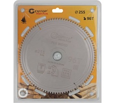 Диск пильный с тефлоновым покрытием по дереву Profi plus 255x1.8/2.6x32/30/25.4/20 мм, 96Т CUTOP 75-25596Т