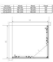 Душевой уголок Vincea Slim 8mm VSS-6SL8010CL 100x80 хром, прозрачное
