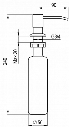 Дозатор жидкого мыла Granula GR-1403 сланец