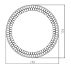 Зеркало Silver Mirrors Армада LED-00002513 77x77 см с подсветкой, сенсорный выключатель