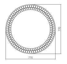 Зеркало Silver Mirrors Армада LED-00002513 77x77 см с подсветкой, сенсорный выключатель