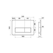 Кнопка смыва Iddis Unifix UNI41CHi77 хром