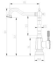 Смеситель для кухни Lemark Jasmine LM6605B бронза