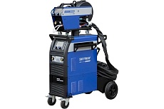 Сварочный полуавтомат Aurora SKYWAY 550 SYNERGIC (2 LCD) + выносной подающий, 10 м, водяное охлаждение 36182